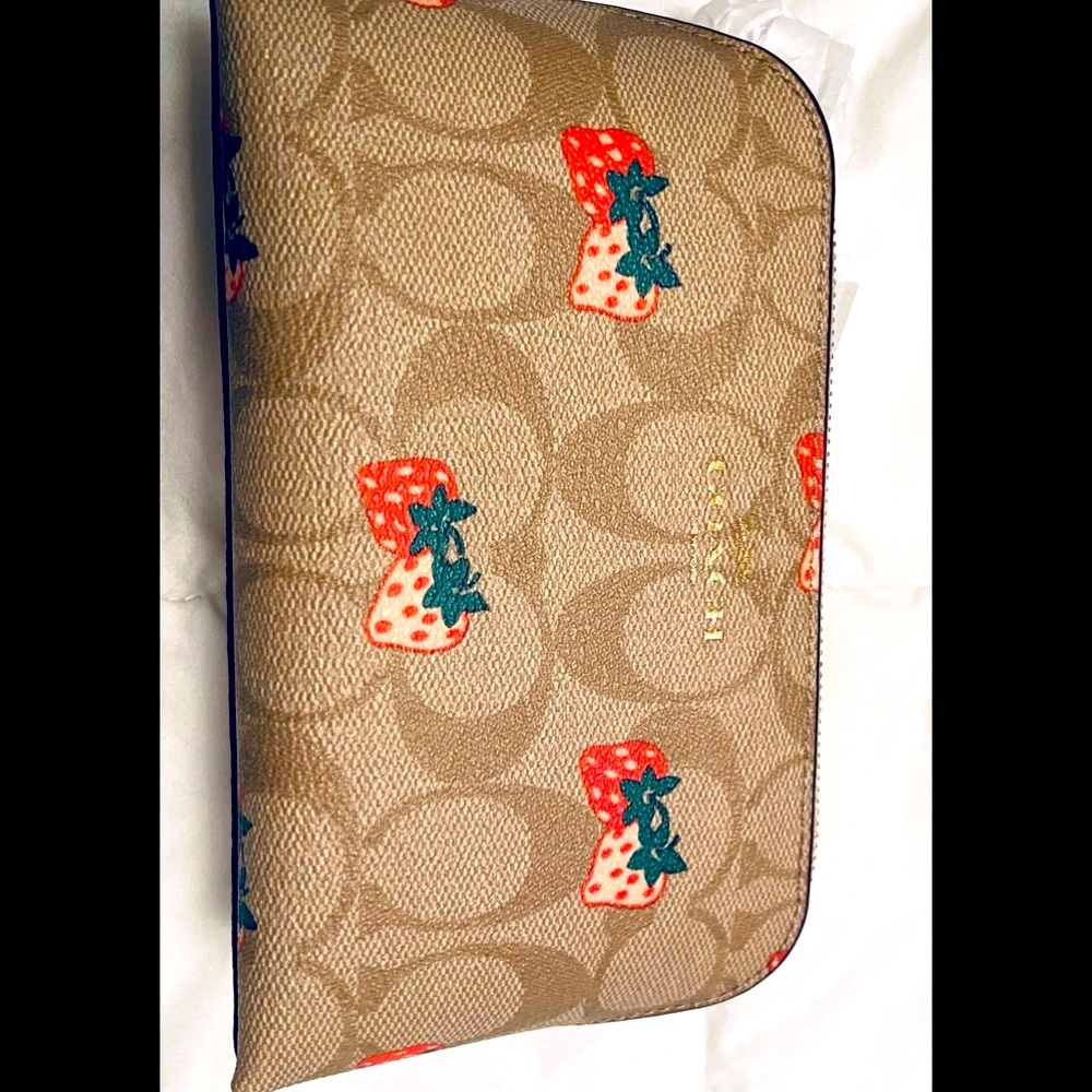 Coach signature makeup bag